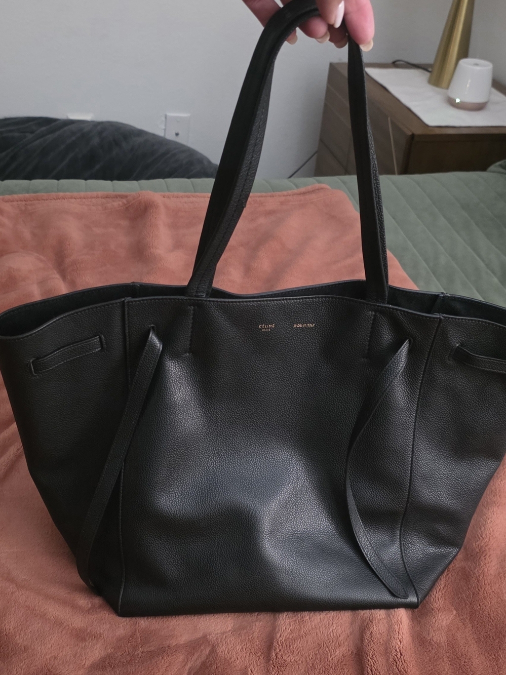 Celine Black Leather Tote